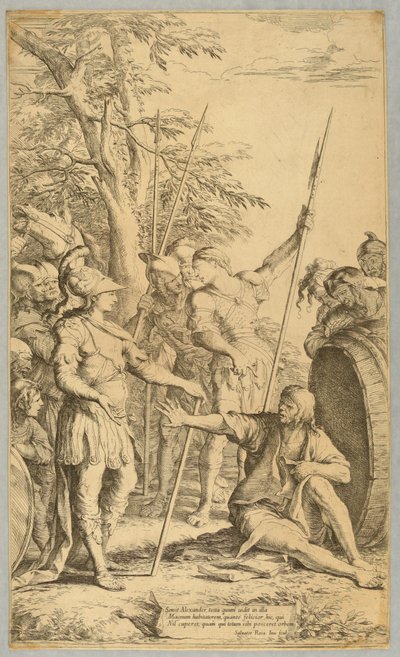アレクサンダー、ディオゲネスを訪問 作： Salvator Rosa