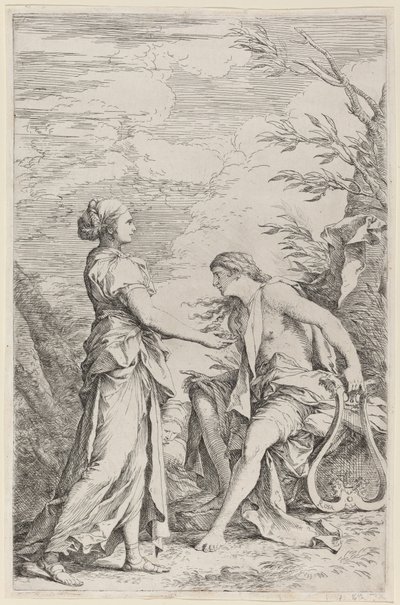 アポロンとクマのシビュラ 作： Salvator Rosa