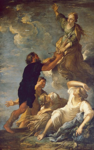 Astraea Leaves the Earth、1665年頃（キャンバスに油彩） 作： Salvator Rosa