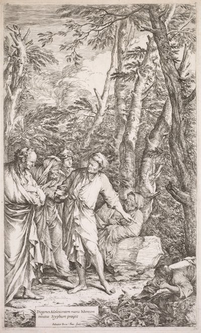 ディオゲネスと彼のカップ、1662。 作： Salvator Rosa