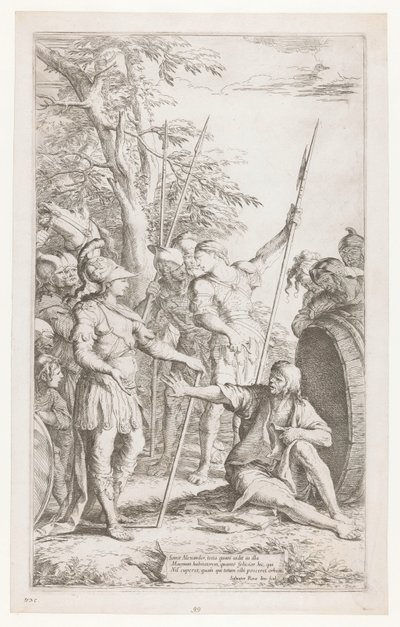 ディオゲネスはアレクサンダーに彼の光の中にいないように頼む 作： Salvator Rosa