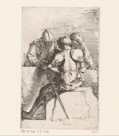 三人の兵士 小さな人物（シリーズタイトル） フィギュア（連載タイトル） 作： Salvator Rosa
