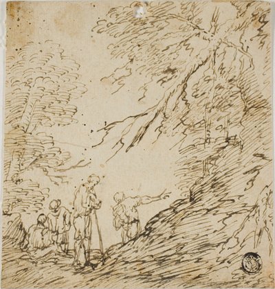 森の中の4人の男 作： Salvator Rosa
