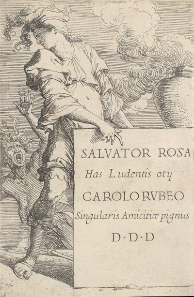 「置物」シリーズの口絵。 1656-1657。 作： Salvator Rosa