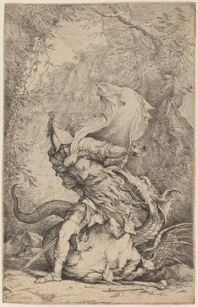 ジェイソンとドラゴン 作： Salvator Rosa