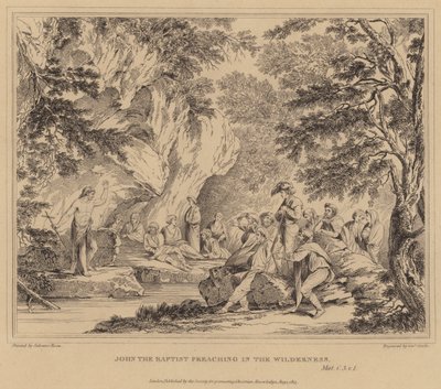 荒野で説教している洗礼者ヨハネ、マシュー 作： Salvator Rosa