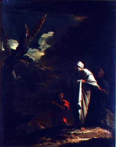 人物のいる風景 作： Salvator Rosa