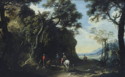 道を尋ねる旅人のいる風景 1641年頃 油彩・カンヴァス 作： Salvator Rosa