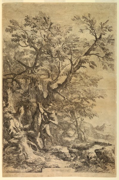 キタイロン山に露出したオイディプス 作： Salvator Rosa