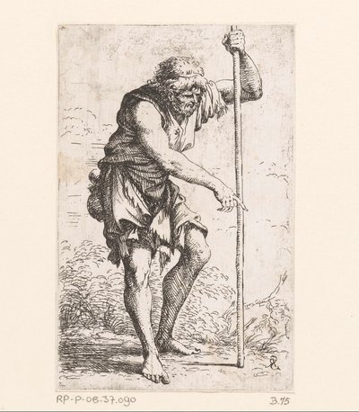 棒を持った老人 小さなフィギュア（シリーズタイトル） フィギュア（シリーズタイトル） 作： Salvator Rosa