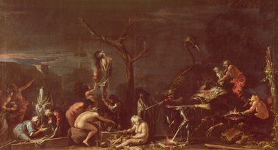 魔女の情景（キャンバスに油彩） 作： Salvator Rosa