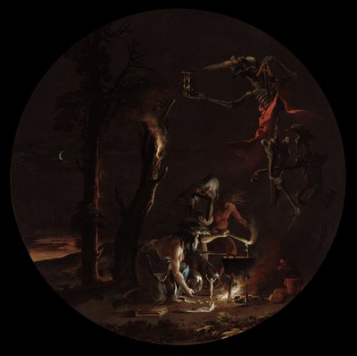 ウィッチクラフトのシーン: 夕方 作： Salvator Rosa
