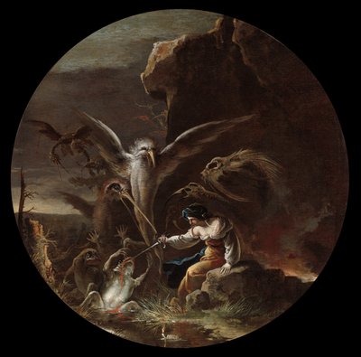 魔女狩りのシーン朝」1645-49年頃（油彩・キャンバス 作： Salvator Rosa