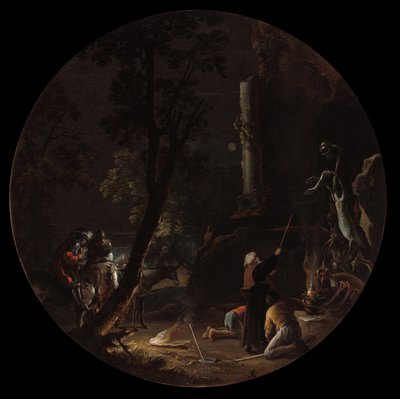 魔術の情景：夜 1645-49年頃 油彩・カンヴァス 作： Salvator Rosa