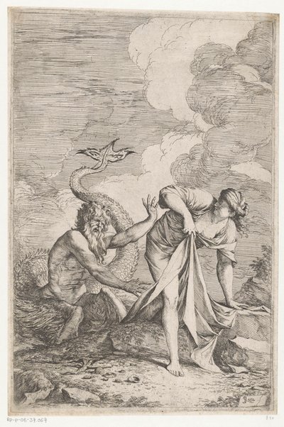スキュラはグラウコスから逃げる 作： Salvator Rosa