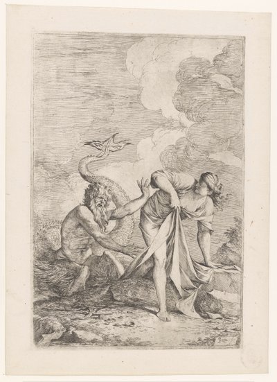 スキュラはグラウコスから逃げる 作： Salvator Rosa