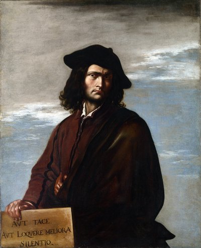 自画像、1645年頃（キャンバスに油彩） 作： Salvator Rosa