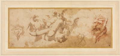 シート A 風刺研究 (アモリーニ ライディング フォリー) 作： Salvator Rosa