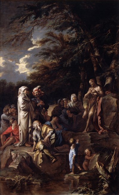 荒野で説教する洗礼者聖ヨハネ 1660年頃 油彩・カンヴァス 作： Salvator Rosa