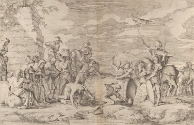 マーカス・アティリウス・レグルスの死。カルタゴによって桶に釘付けにされた様子。 1661-62。 作： Salvator Rosa