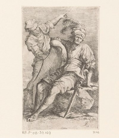 二人の兵士 小さな人物（シリーズタイトル） フィギュア（連載タイトル） 作： Salvator Rosa