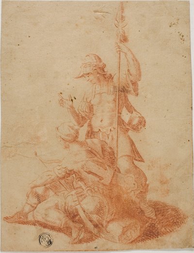 二人の男戦士 作： Salvator Rosa