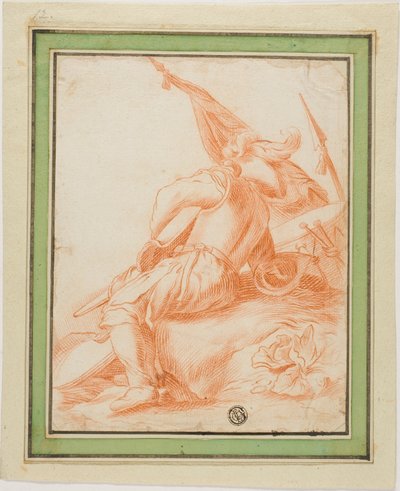 休息中の戦士 作： Salvator Rosa