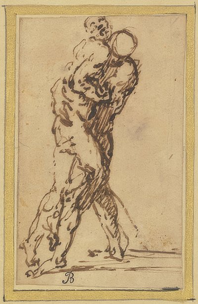 2人のレスラー 作： Salvator Rosa