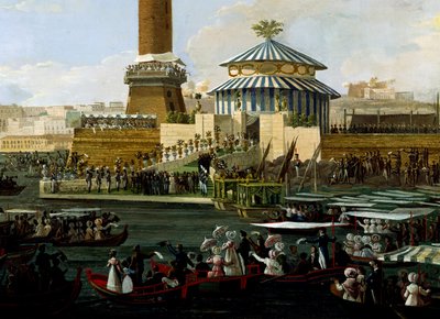 サルバトーレ フェルゴラ (1799-1874)、イタリアによる、アゲシラオ ミラノの攻撃からの王のわずかな脱出に感謝して、無原罪の聖母に捧げられた礼拝堂の礎石を敷設 作： Salvatore Fergola