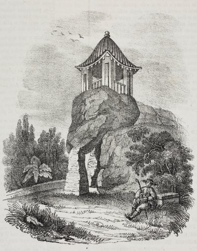 Camoensin luola, Macao, Kiina, litografia Salvatore Puglia Poliorama Pittorescosta, n:o 15, 19. marraskuuta 作： Salvatore Puglia