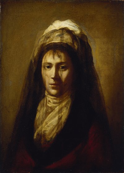 ベールをかぶったエカテリーナ・ペトロヴナ・ロストプチナ伯爵夫人の肖像 1776-1859 作： Salvatore Tonci