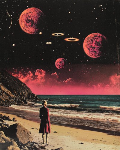 宇宙のビーチでの出会い 作： Samantha Hearn