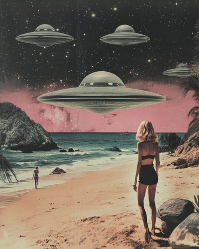 宇宙のビーチでの出会い 作： Samantha Hearn