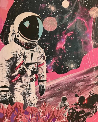 コズミック・ピンクの宇宙飛行士 作： Samantha Hearn