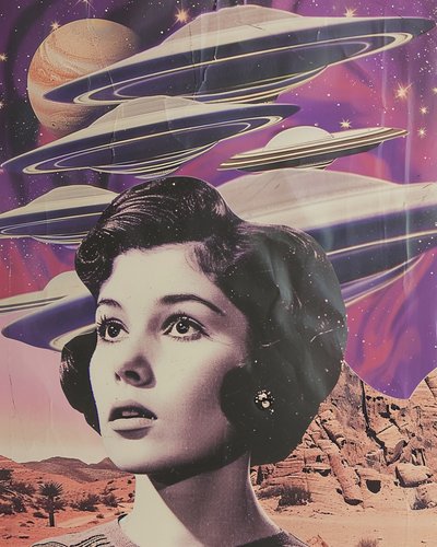 砂漠の女性と宇宙人との遭遇 作： Samantha Hearn