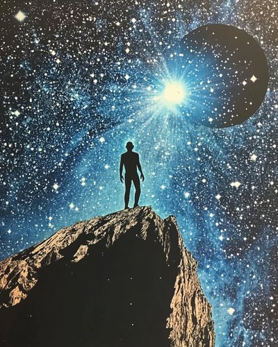 宇宙を見つめる男 作： Samantha Hearn