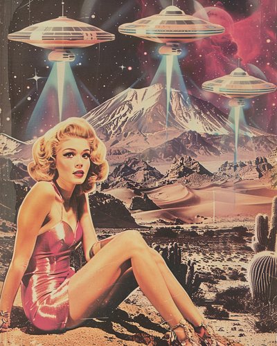 レトロ・デザート UFO 侵攻 作： Samantha Hearn