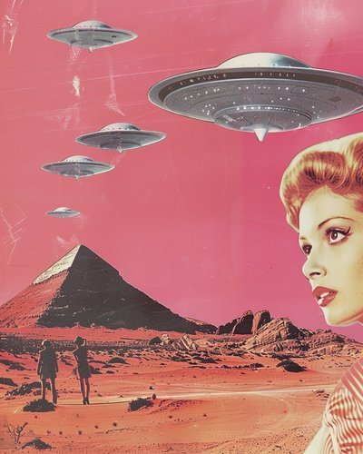 レトロ UFO インベイジョン 作： Samantha Hearn