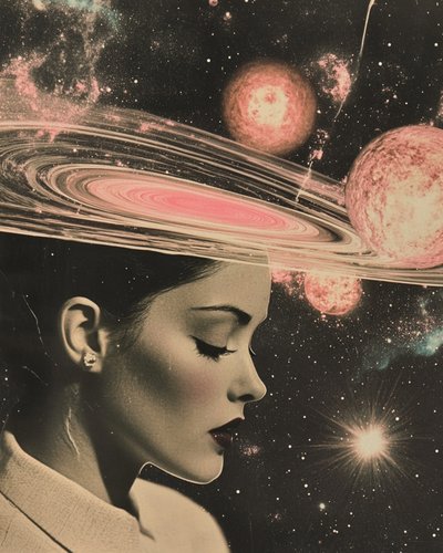 思慮深い宇宙の女性 作： Samantha Hearn