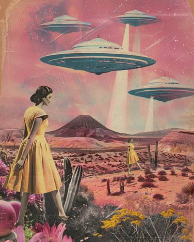 ヴィンテージ・デザート・UFO・レディース 作： Samantha Hearn