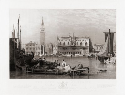 ヴェネツィア、ドージェの宮殿とサンマルコ広場 作： Samuel (after) Prout