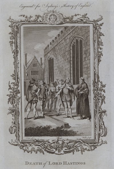 ヘイスティングス卿の死（版画 作： Samuel (after) Wale