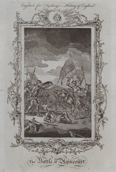 アジャンクールの戦い（版画 作： Samuel (after) Wale