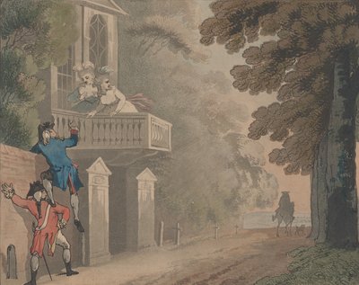 スケーリングの芸術、1792年。 作： Samuel Alken