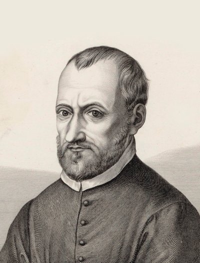 作曲家ジョヴァンニ・ピエルルイジ・ダ・パレストリーナ（1526-1594）の肖像。 作： Samuel Amsler