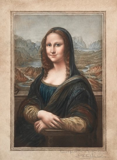 モナリザ、19世紀から20世紀。 作： Samuel Arlent Edwards