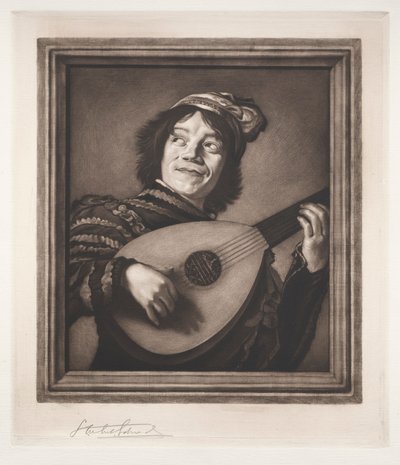 リュート奏者、19世紀から20世紀。 作： Samuel Arlent Edwards