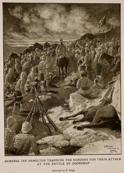 イアンハミルトン将軍はゴードンにドーンコップの戦いでの攻撃を感謝 作： Samuel Begg