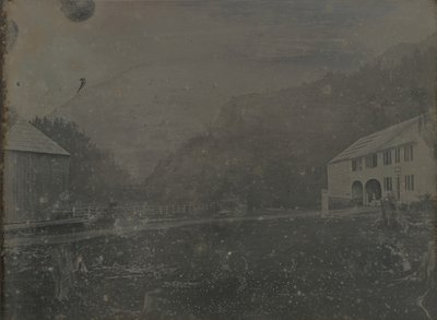 無題の家と納屋、1841年。 作： Samuel Bemis