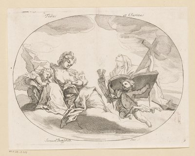 Fides（信仰）とCharitas（愛） Fides et Charitas (オブジェクトのタイトル) いろいろなデザイン（シリーズタイトル） Opera Varia Historica, Poetica & Iconologica (シリーズタイトル) 作： Samuel Bottschild